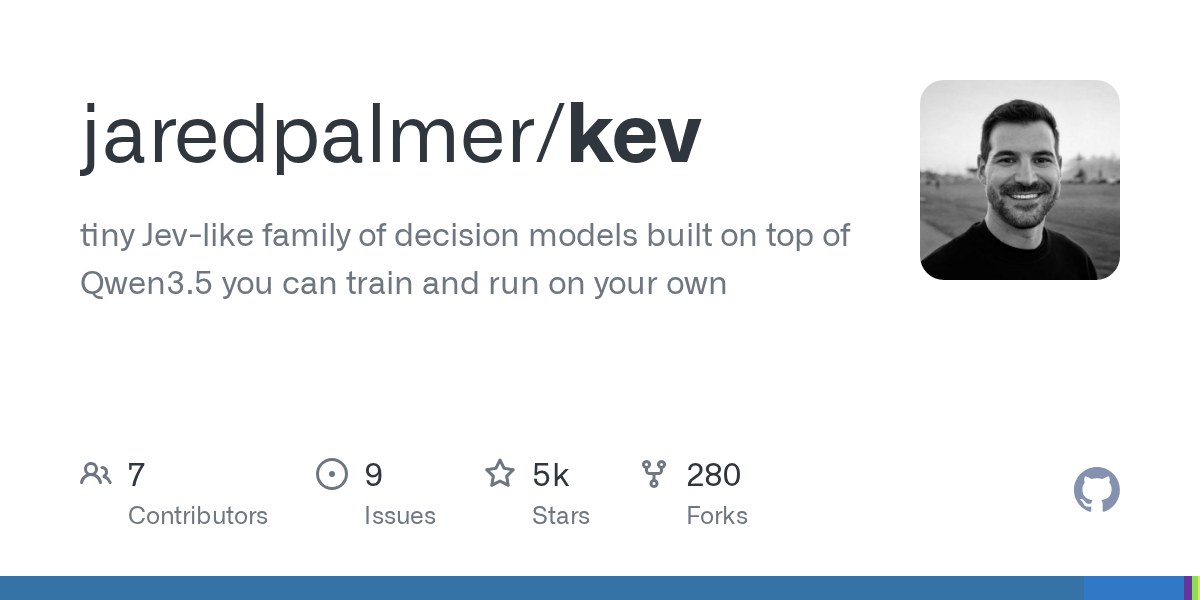 tiny Jev-like family of decision models built on top of Qwen3.5 you can train and run on your own - jaredpalmer/kev